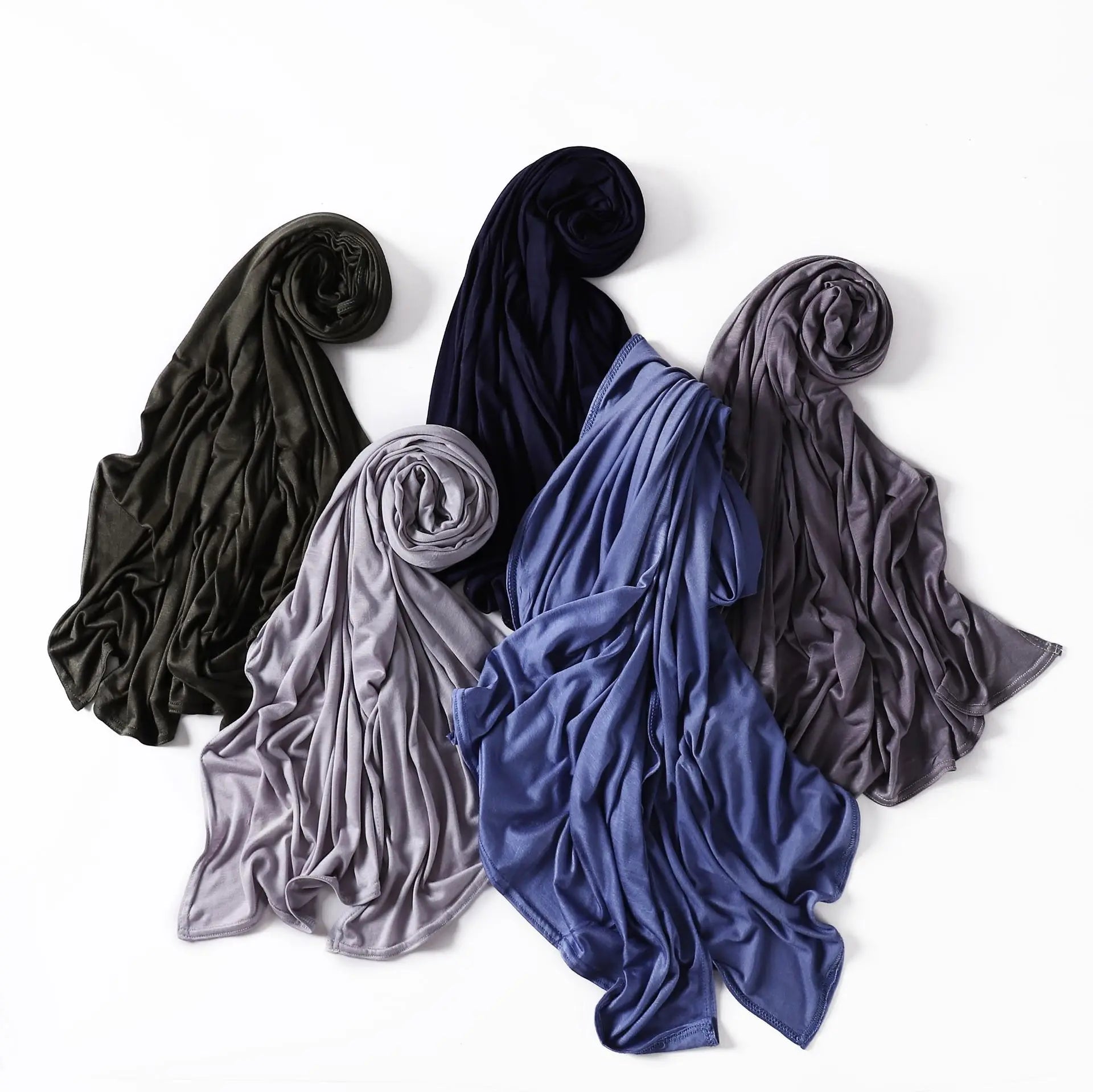 Hot Selling Premium Big Wide Edge Cotton Jersey  Women Hijab Elastic Women Muslim Headscarf Muslim Modal Jersey Hijabs