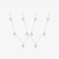 FUAMAY Fashion Gold Plated 925 Sterling Silver Simple Necklace Shell Pearl Necklace