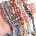 JC 4mm 6mm New Round Shape Glass Beads for Bracelet Making Metallic Coating Colors Faceted Crystal Loose Beads