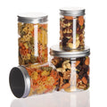 Glamerhouse Factory Price 250ml 300ml Clear Round Wide Mouth Plastic Storage Jar for Food Packaging With Screw Cap