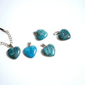 HY Precious gemstone crystal turquoise heart pendant for jewelry making