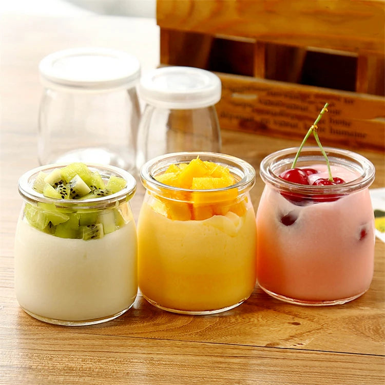 Direct Selling Mini Transparent Glass Honey Jar With Cover Kitchen Jam Food Storage Yogurt Dessert Cup