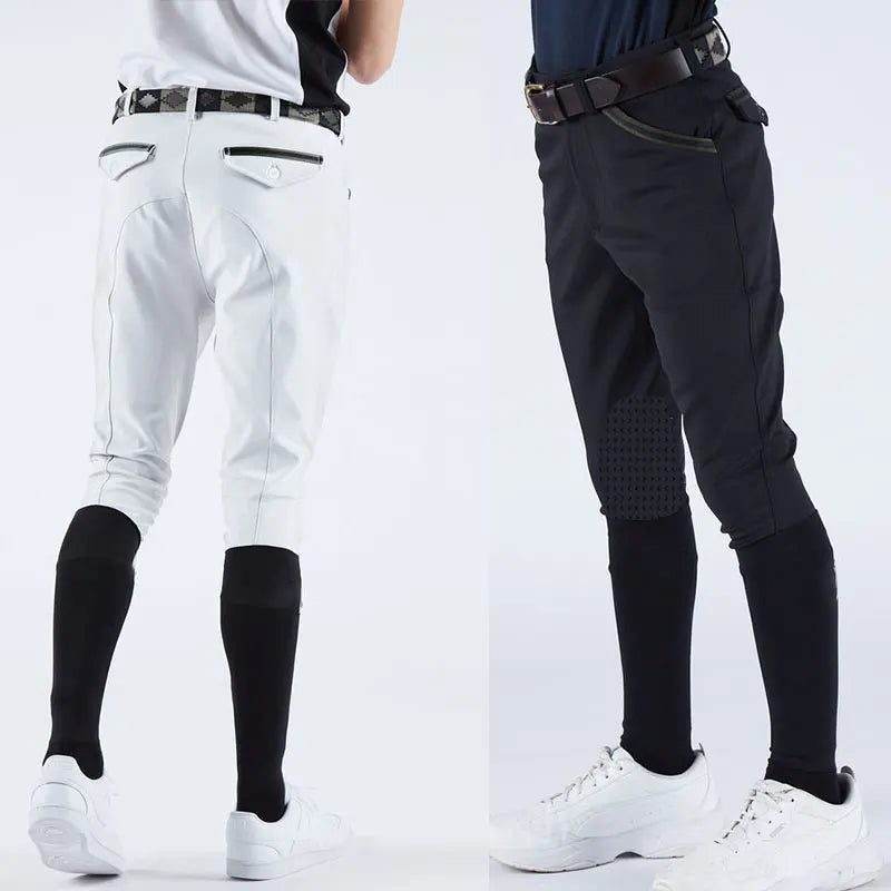 Wholesale Boy Equestrian Breeches Children Knee Silicone Horse Riding Pants Equestrian Leggings Pockets for Kid