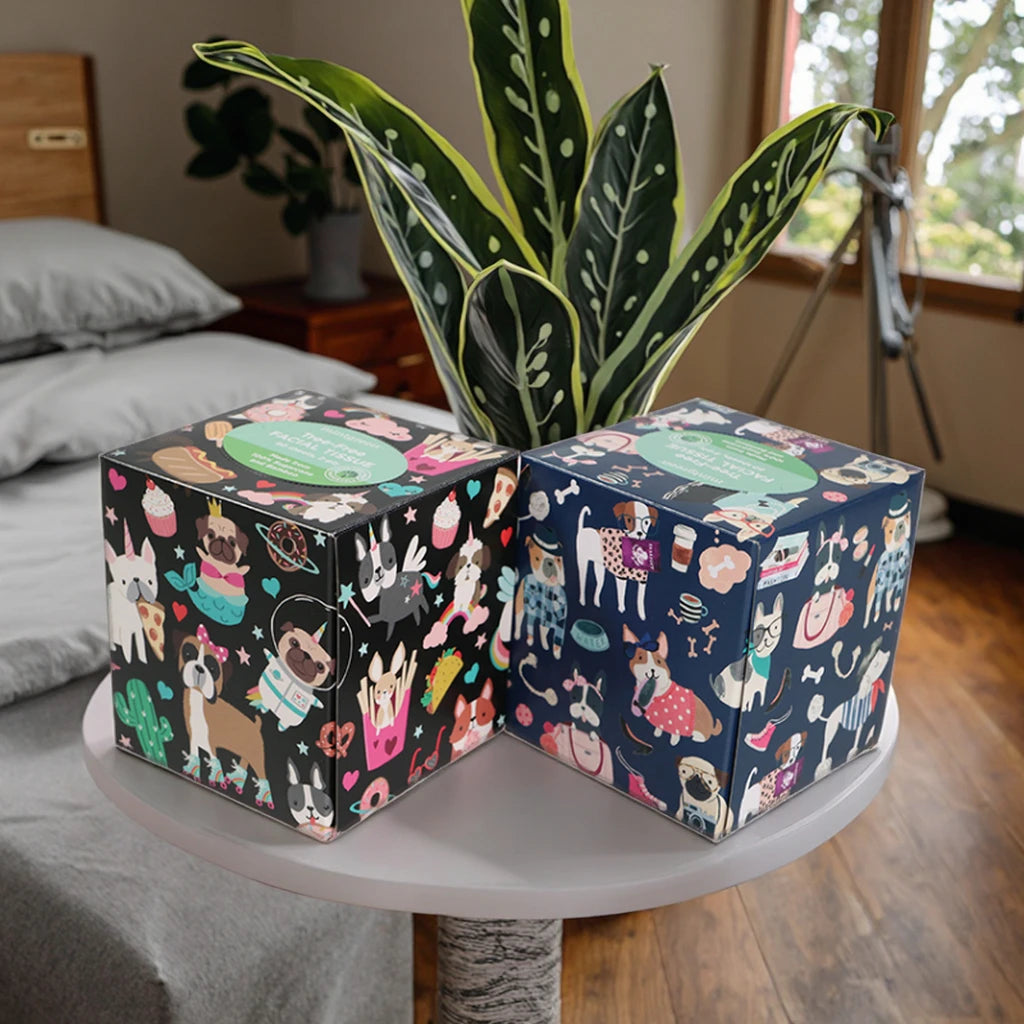Customized 2-Ply Facial Tissue Paper in Hard Box Free Sample-for Face Cleaning