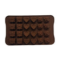 24 Cavity Silicone Love Hearts Candy Chocolate Molds Rose Shape Ice Cube Tray Food-contact Silicone Cookie Pudding Mold