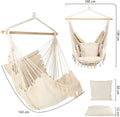 For Woqi Bravo Outdoor & Indoor Handmade Cotton Fabric Macrame Hammock Chair Swing Beautifully Designed for Comfort and Style