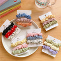 IVANHOE 3pcs/set Woman Silk Hair Scrunchies Set Solid Rubber Band Girls Ponytail Holders Hair Ties Women Hair Accessories