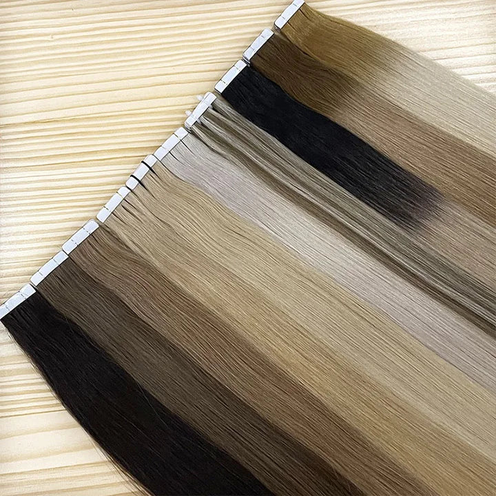 Wholesale Cuticle Aligned Virgin Remy Hair Extension Tape in Manufacturers Straight Invisible Tape Hair Extension Hair Vendors