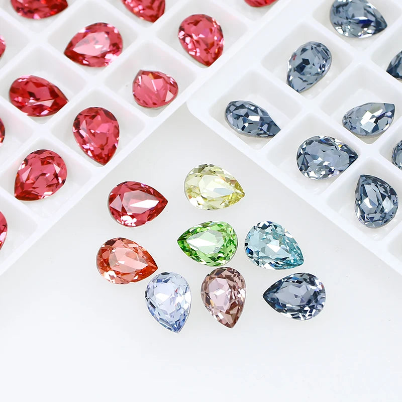 Dongzhou High Quality Waterdrop Rhinestones K9 Crystal Fancy Stone Wholesale Lead-free Crystal Beads for Jewelry Diy Accessories