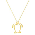 Animal Shape Cute Jewelry Women Fashion Vintage Delicate 18k Gold Plated Stainless Steel Tiny Sea Turtle Pendant Necklace