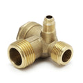 Male Thread 3 Way Brass Air Compressor Check Valve with 3-Year Warranty Customizable Via ODM/OBM/OEM Casting Technology