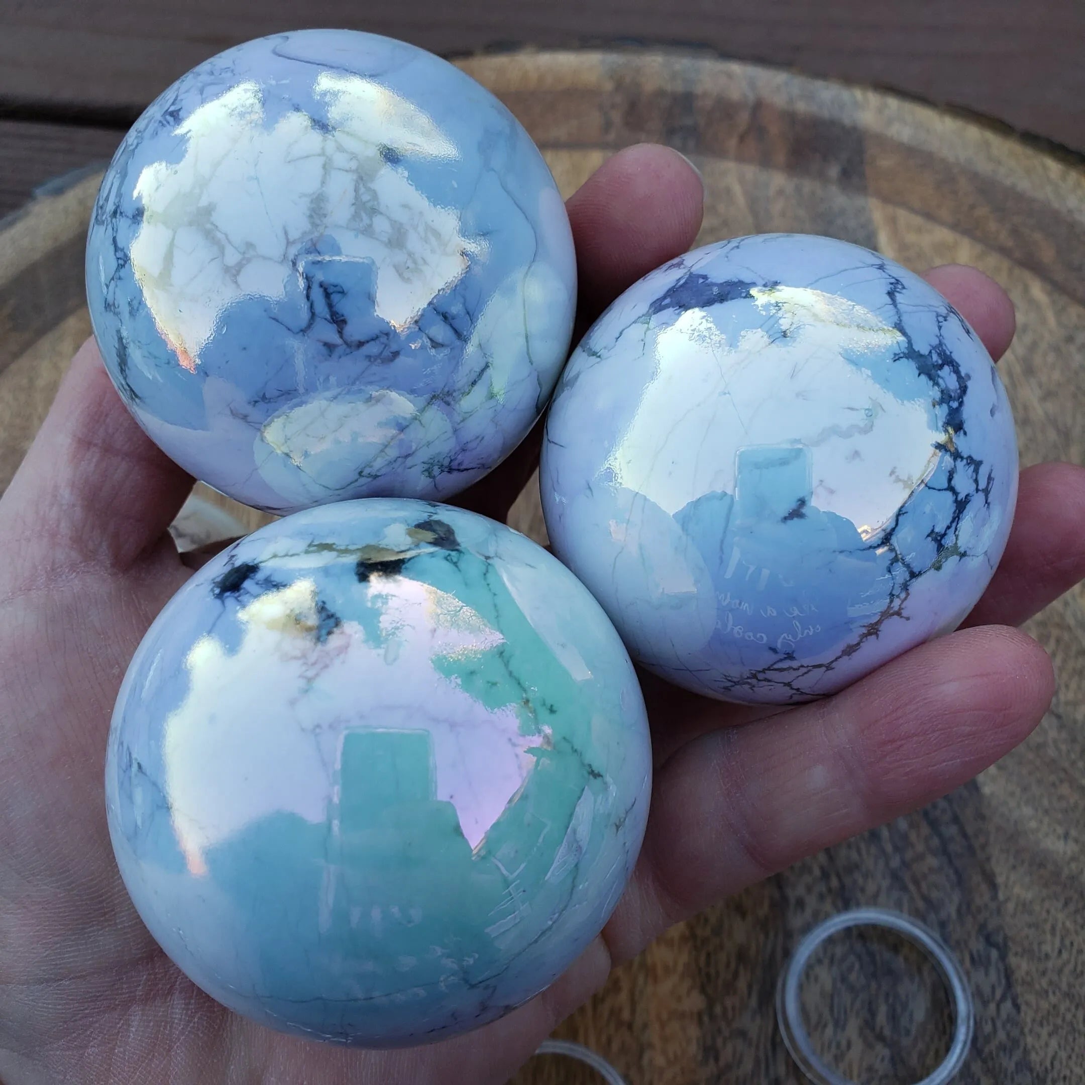Wholesale Large Size Natural Semi-precious Stone Non-porous-ball Aura Howlite Healing Crystal Sphere Amethyst Rose Quartz
