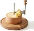 European Wooden Cheese Scraper Stainless Steel Hard Cheese Slicer for Cheese Curler with Lid