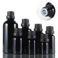High Sense Empty 5ml 10ml 15ml 20ml 30ml 50ml 100ml Black Essential Oil Aromatherapy Glass Bottles with Kid-proof Lids