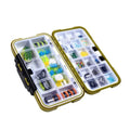 Double Sided ABS Fly Lure Box Multifunction Waterproof Fishing Tackle Bait Box for Streams and Rivers
