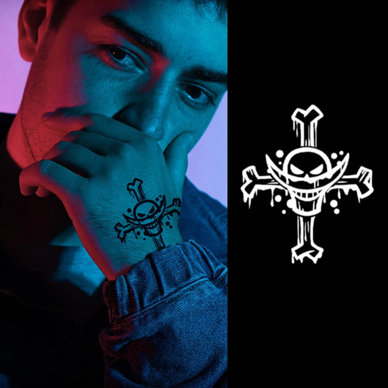 Whitebeard Pirates Custom Waterproof Temporary Tattoo Sticker Body Herbal Custom Black Temporary Tattoo Sticker