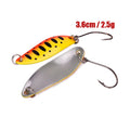 2.5g 3.6cm Pink UV Trout Fishing Spoon Lure Single Hook Metal Spoon Lures Artificial Bait Bass Perch Spinner