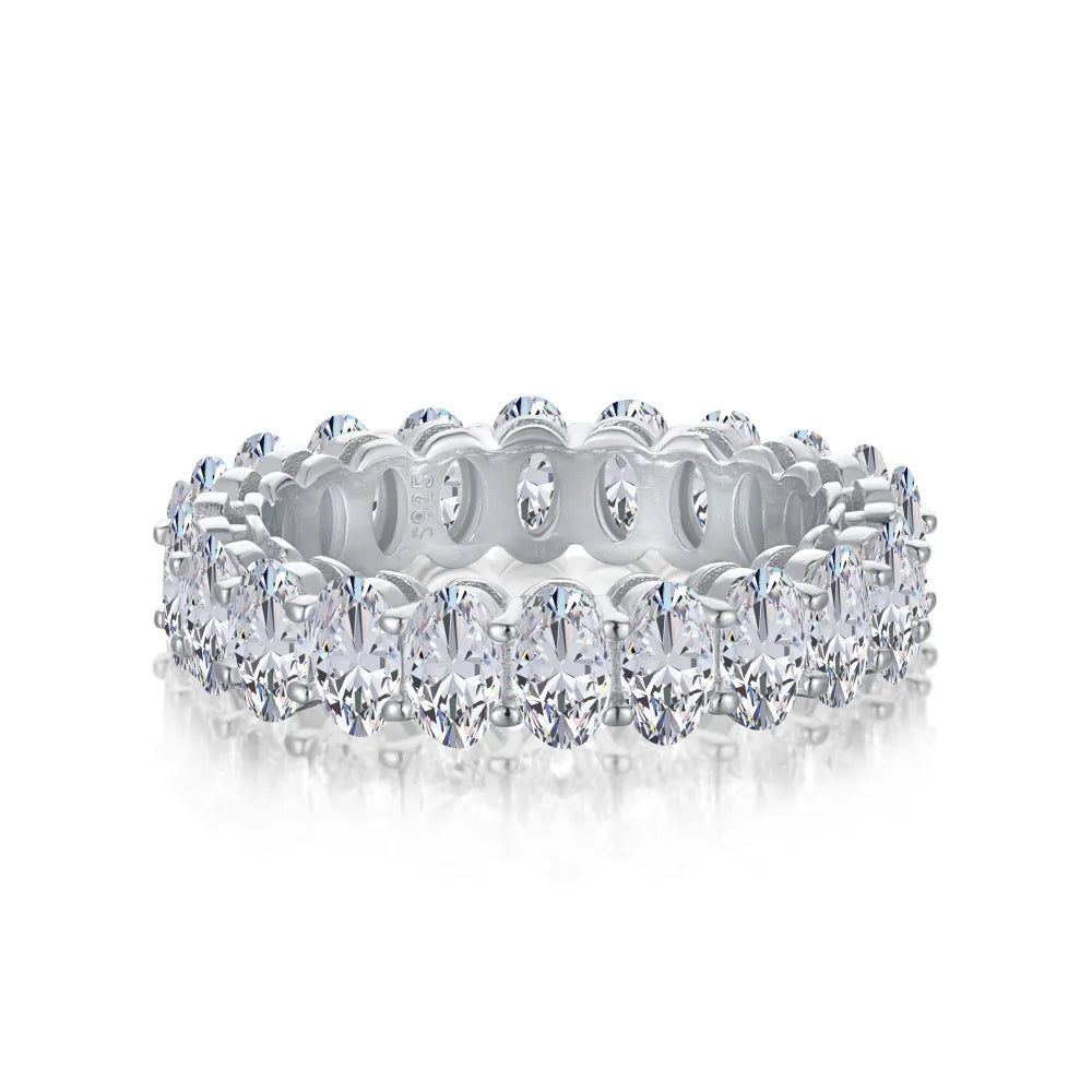 Dylam Anti Tarnish Latest Weeding Series Hot Sale Rhodium and Gold Plated Perfect Zircon S925 Rings for Marriage