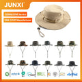 Custom Men's Unisex Plain Boonie Hats Fabric Outdoor Summer Fishing Climbing Cap Wide Brim String Printed Fisherman Bucket Hat
