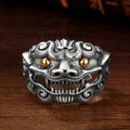 Hot Selling New Domineering Opening Adjustable Punk Ring Retro Ethnic Tang Lion Exotic Rings for Women