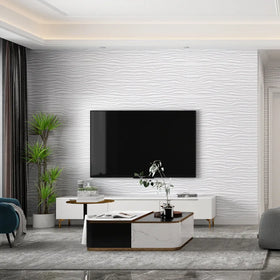 Hot Sale Self Adhesive Non-woven Fabric Waterproof Rustic Floral Wall Sticker Living Room Bedroom Background Wall Decoration