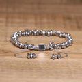 Irregular Hematite Chip Stone Bracelet for Women Men Natural Indian Agate Blue Aquamarine Chipped Beaded Bracelet Jewelry Unisex