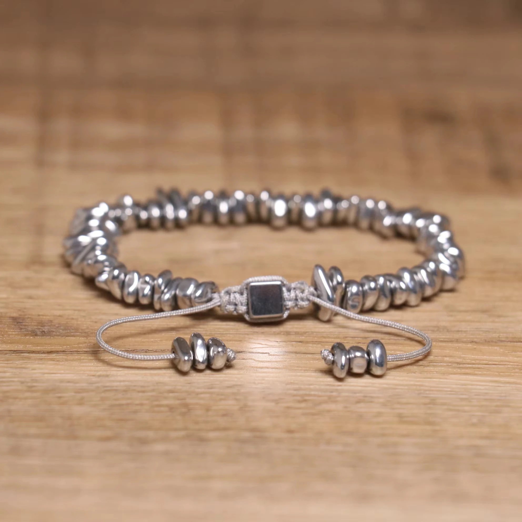 Irregular Hematite Chip Stone Bracelet for Women Men Natural Indian Agate Blue Aquamarine Chipped Beaded Bracelet Jewelry Unisex