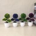 E07457 Bonsai Supplier Cheap Faux MINI Pot Succulent Pot Plastic Artificial Bonsai for Home Shop Decor