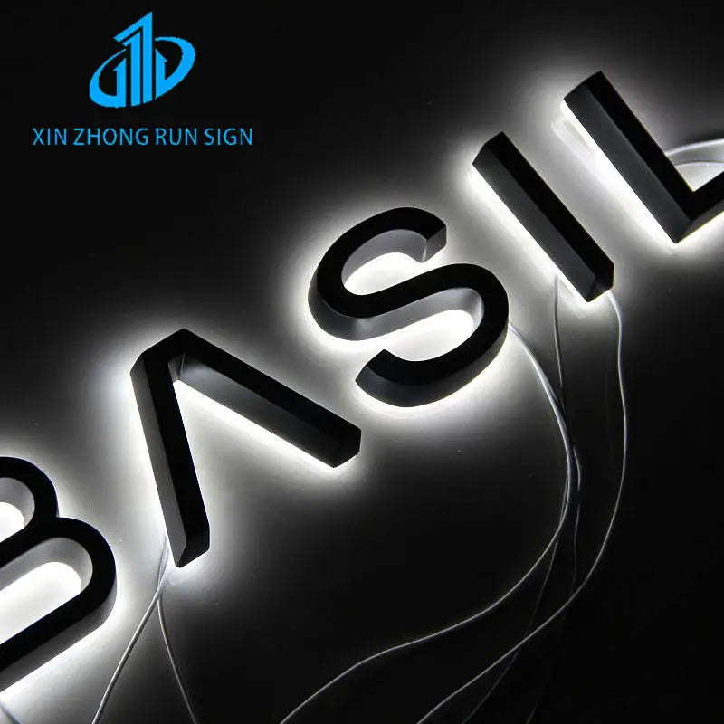 Hot Sale Custom 3D LED Sign Outdoor Stainless Steel Eco-friendly Strong Anti-Wind Wall-Mounted Channel Backlit Advertising