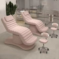 pink Salon Spa Massage Electric Table Facial Treatment Table Massaging Chair Beauty Bed Lash Bed Eyelashes with Stool Chair