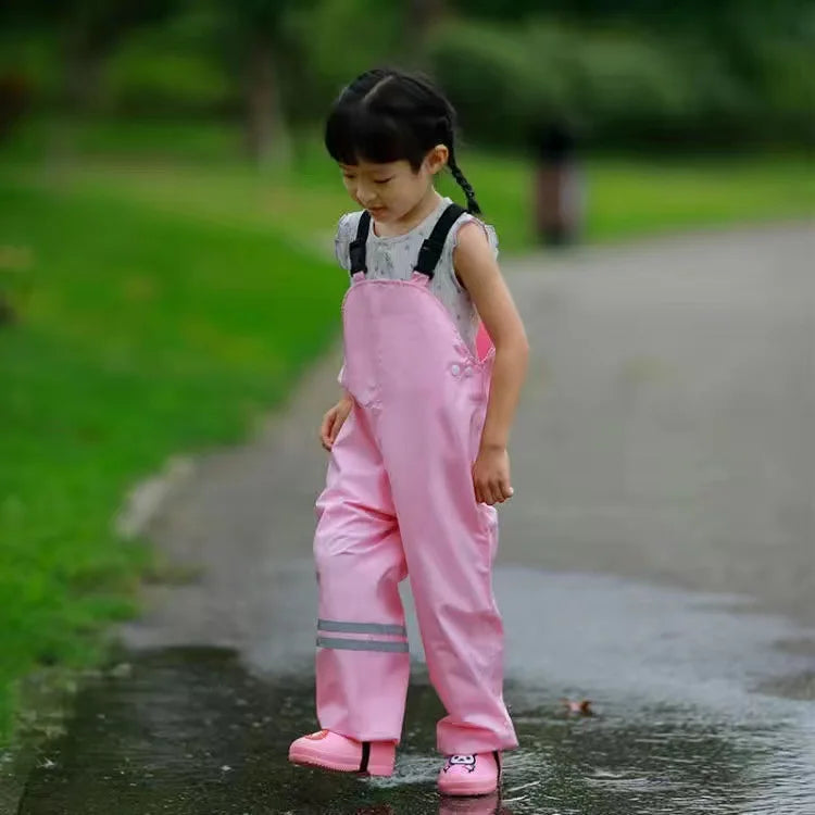 Integrated Protective Children Raincoat and Overalls Windproof Rainproof Breathable Raincoat