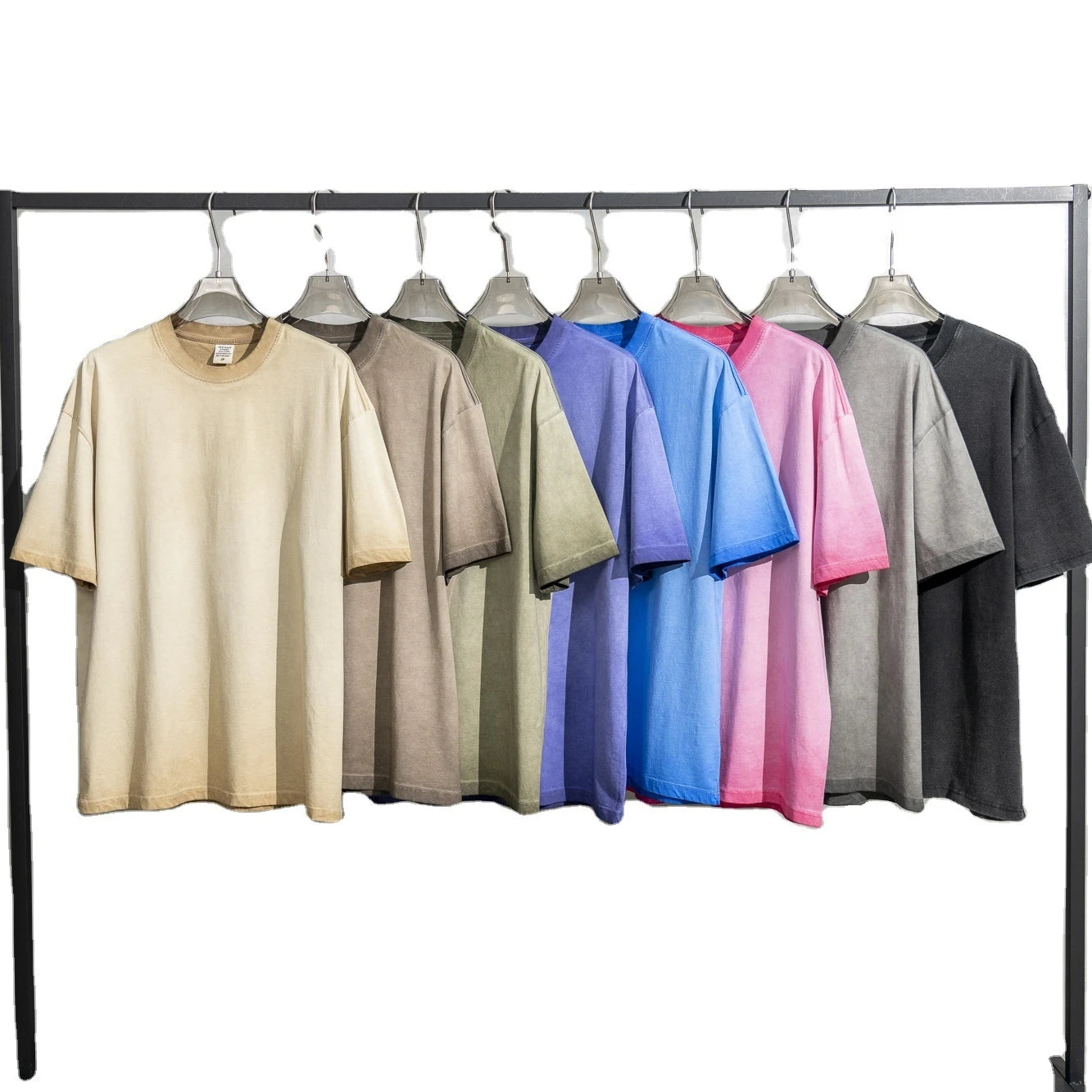 New Arrivals Mens Oversized Faded Vintage Rapper T-shirts 100% Cotton Solid Breathable Hip Hop Unisex Wholesale