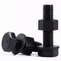 Pernos Y Tuercas Hexagonal Black Nylon Plastic Hex Bolts Nuts Spacers Washer Full Thread Hex Head Screws M6 M8 M10 X 45mm M12