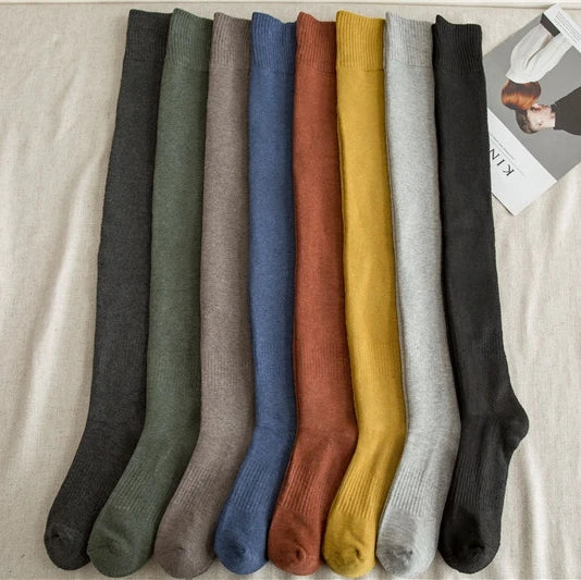 Wholesale Women's Thick Wool Warm Knee-high Cotton Midtube Stockings Women's Stockings  Winter Over Knee Socks