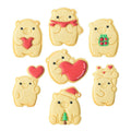 Saffron Cute Bears 3D Cookie Cutter Plastic Heart Animal Shape for Bear Shaped Biscuits for Valentines Day Biscuits