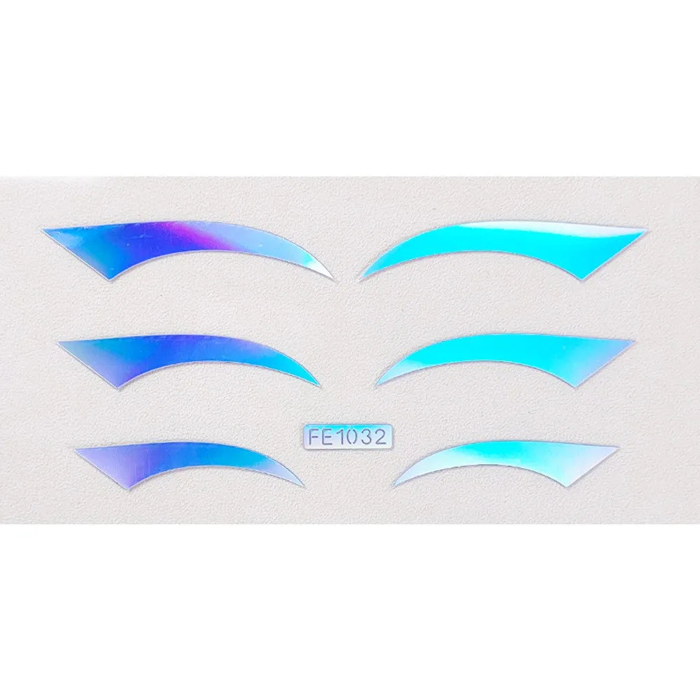 Laser Eyeliner Tattoo Sticker with Silver Butterfly Star Double Eyelid Design