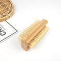 Eco Friendly Two-side Firm Nature Wooden Beech Sisal Scrub Brush for Toes and Nail Cleaning Bamboo Nail Brush