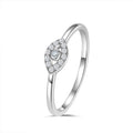 18k White Gold Plated 925 Sterling Silver Moissanite Ring Luxury Moissanite Diamond Lucky Evil Eye Shape Rings for Women