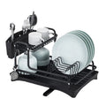 Double Layer Thicken Dishes Drying Rack Shelf Aluminum Dish Rack Dish Drying Rack