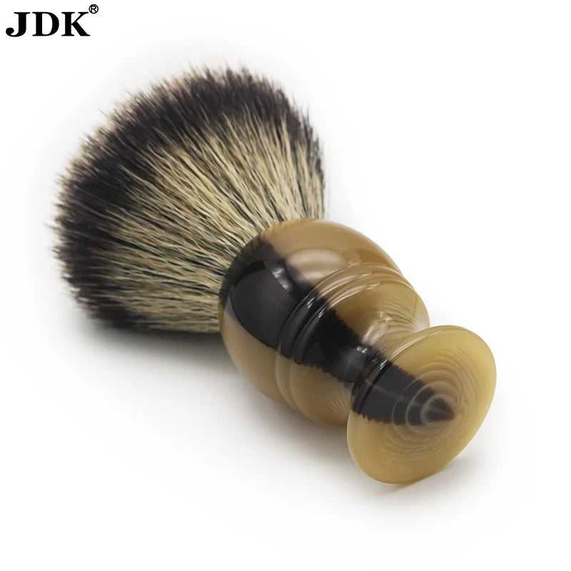 Private Label Oem Customize Logo Resin Handle Shaving Brush With Synthetic Hair Knot  Brush