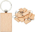 Tailai Wood Keychain for DIY Crafts  Rectangles Blanks Wooden Key Chain DIY Wood Keychains