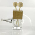 Customized logo square Diffuser Car Freshener Perfume Bottle for Car with Wooden Cap