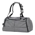 Custom Large Nylon Sports Bag for Man Gym  Duffel Bag Travel with Shoes Compartment Gray Polyester