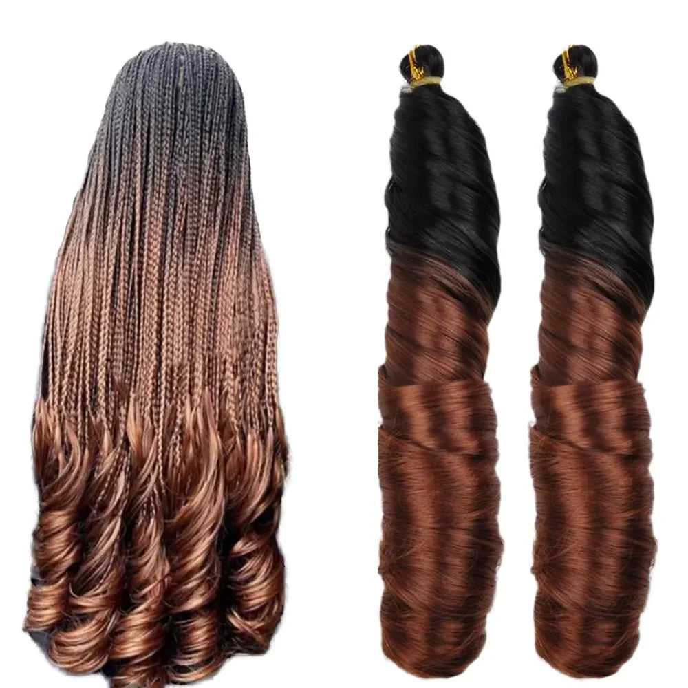 Wholesale French Curls Braiding Hair Smooth Texture Crochet Hair Synthetic Hair Wicks for African Braids 150g 24inch