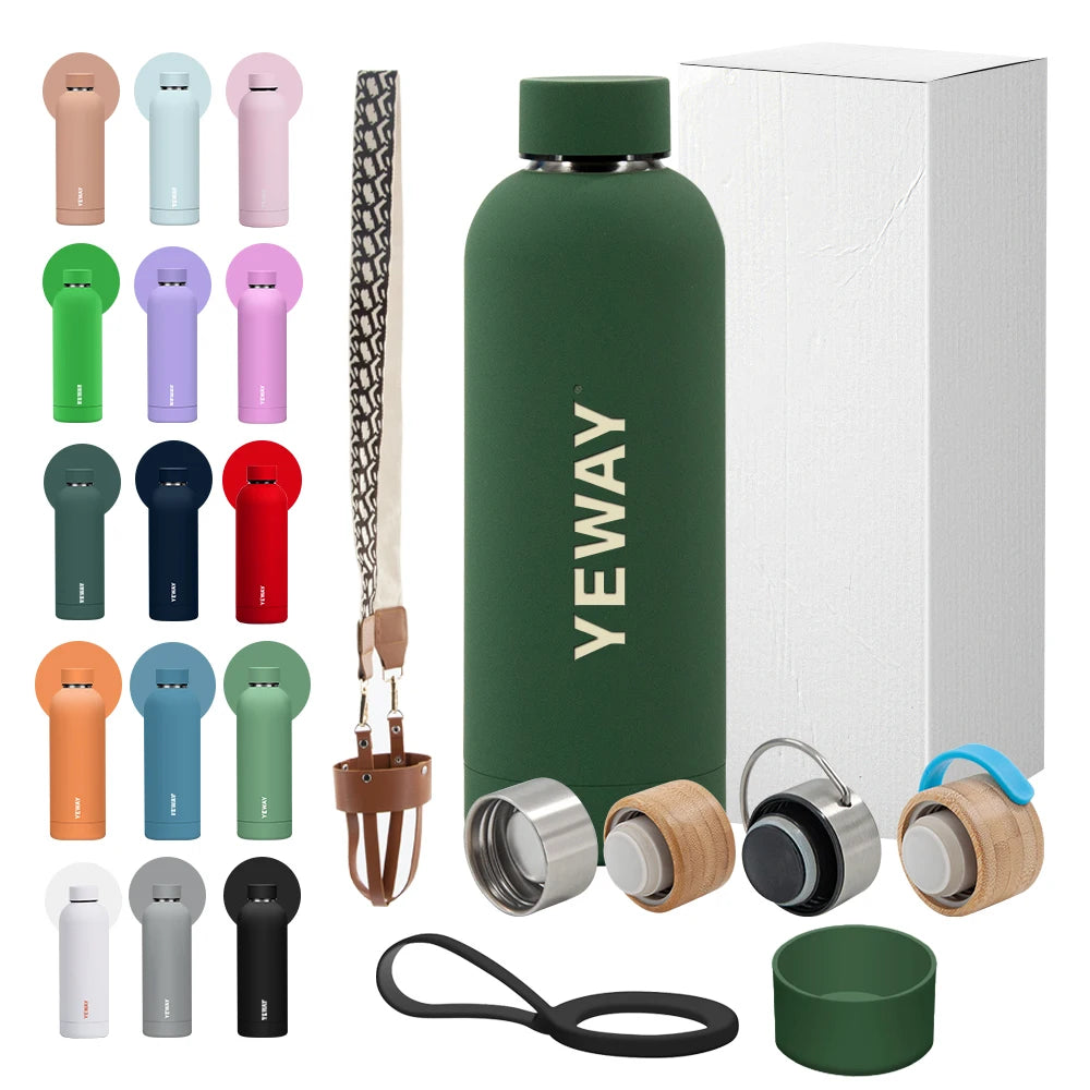 Custom Logo 500/750/1000ml Gym Stainless Steel Double Wall Insulated Drink Water Bottle Thermal Vacuum Flask Personalised Design