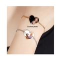 2024 Hot Selling Sublimation Blank Heart Bracelet Customized Printed Elegant Bracelets for Lover