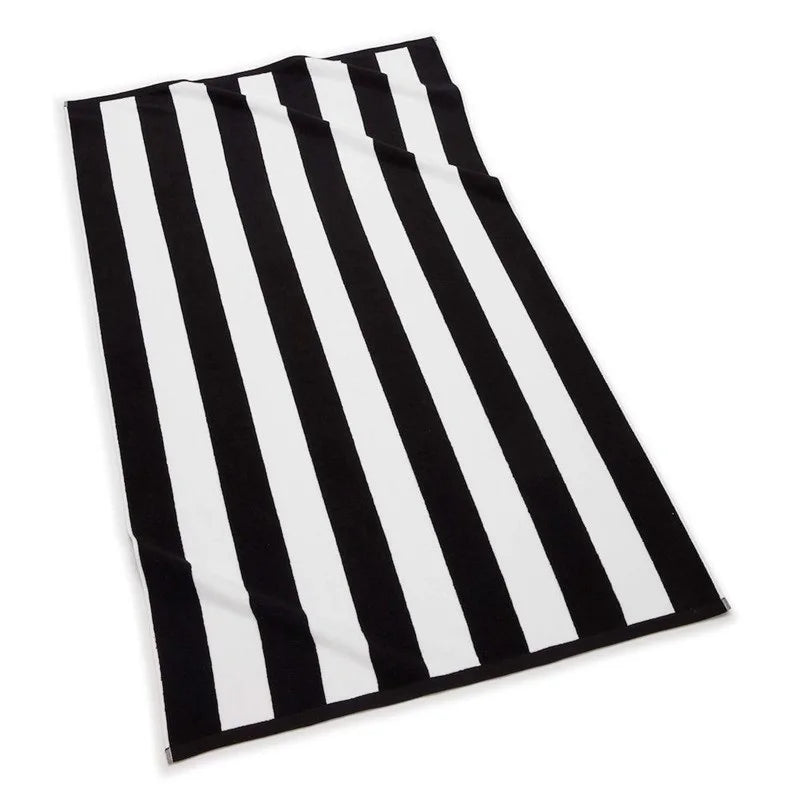 Striped Beach Towel Cotton Terry Beach Towel Jacquard Terry Striped Beach Towel