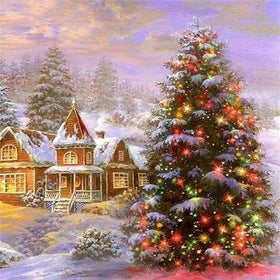 Custom New Year Wallpaper Christmas Tree Snow Deer Customized Murals Festivals Any Size Wallpaper Wall Sticker Wallpaper