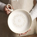 SolhuI Japanese Retro Single Handle Ceramic Plate Kiln Change Retro Ceramic Tableware Creative Steak Plat