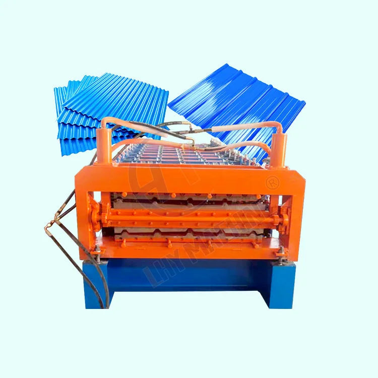 900 Corrugated Roof Tile Panel Making Machine Best Double Deck China Decorative Sheet Roll Forming Machine